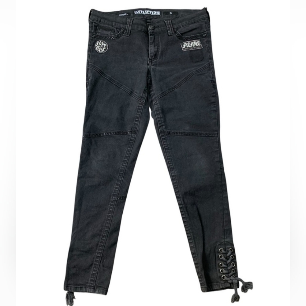 **Affliction* size 28 women’s black denim jeans